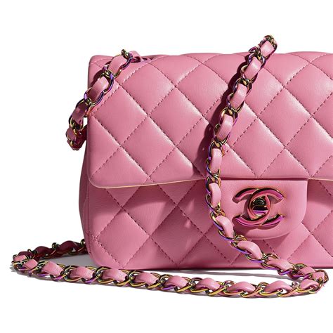 chanel 16b dark pink mini flap bag|Chanel mini flap bag lambskin.